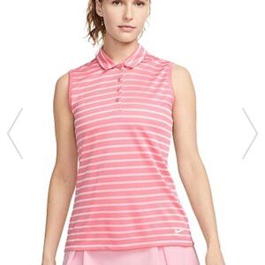 Women's Dri-FIT Victory Stripe Sleeveless Golf Shirts